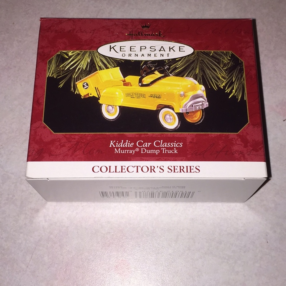 Hallmark Murray Dump Truck kiddie car Ornament